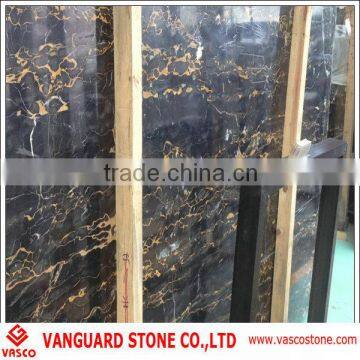 Italian black gold marble slab