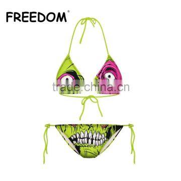 Monster Digital Print Sexy Triangle Bikini