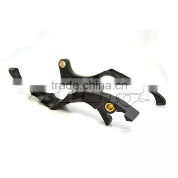 BJ-LS-004 New arrival skull style black aluminum parts motorcycle brake clutch lever for harley