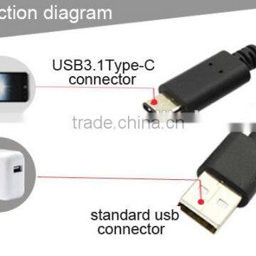 Standard usb to USB3.1 type-c data cable