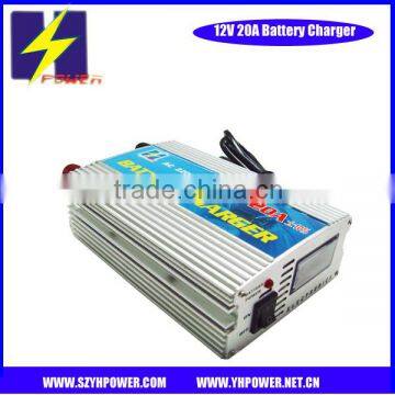 electronic battery charger 12V 20A aluminium case