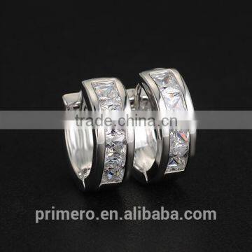 Arabic 18k Gold Platinum Plated Austrian Crystal Round Circle Hoop Earings Designs photo-2