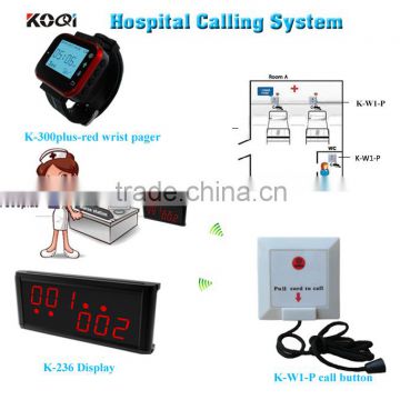 Wireless Nurse Call System Convince For Hospital K-236 Display +K-300plus Watch Pager +K-W1-P Transmitter Button