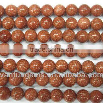 Wholesale 2-20mm natural polish Gold Sand Stone round beads for jewelry