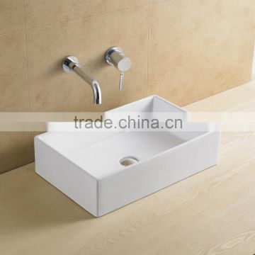 Square bathroom vanity counter top sink/ceramic wash basin (BSJ-A8380)