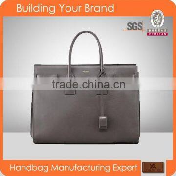 V325 hot sell elegant grey pu lady tote bags handbag manufacturer in china