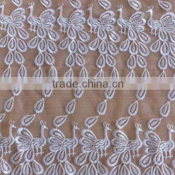 Hot sale embroidered embroidery tulle lace fabric