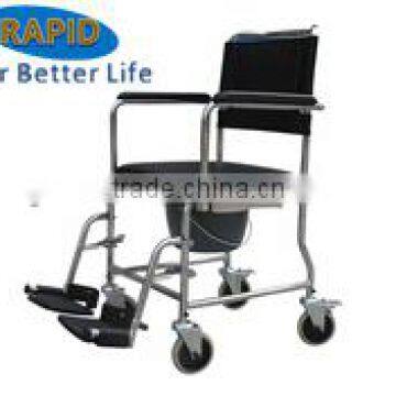 High quality chrome plating steel disabled toilet chair