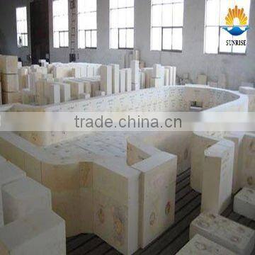 Glass furnace bricks fused cast AZS block for furnace hot blast stoves