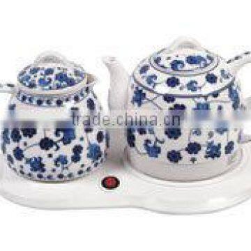 Enamel Kettle Set/ Ceramic LED Electric Kettle/ White High Quality Teapot Set/ 2015 New Design photo-5