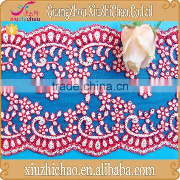 T0512 (3.8)Cotton lace border embroidery designs corded fabric for sale