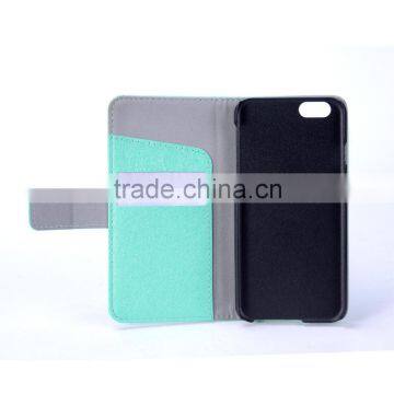 Factory Price Leather Smart Phone Protective Sleeve for iphone 6s with Two Card Slots