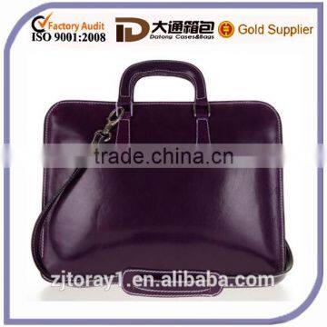 Italian leather ladies briefcase for office