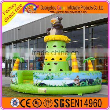 Monkey house inflatable rock climbing wall with low price