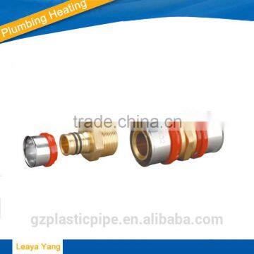 plumbing brass press fitting for radiator floor heating,compression fitting