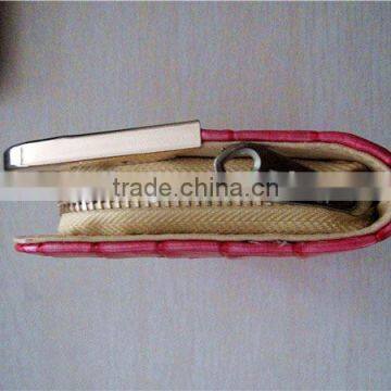 Cheap Factory Price Rose Red Alligator Pattern pu Elegant Ladies Hand Purse photo-4