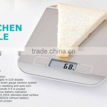 Digital Kitchen Scale 5kg 235g LCD ABS plastic part HS code 84231000