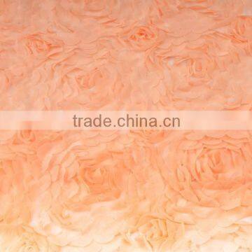 Manufacturer Supply Chiffon 3d Rose Fabric Pleated Embroidery Chiffon Fabric photo-2