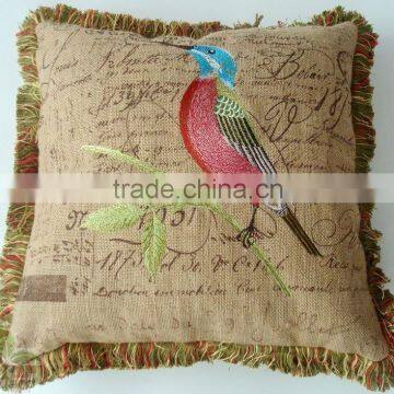 100% linen embroidery pillow