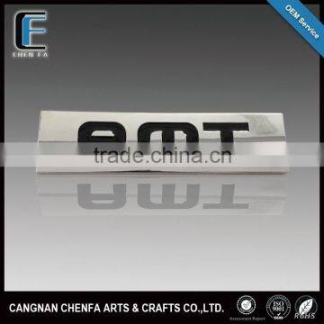 High quality outdoor 3d plastic AMT chrome logo emblem car emblem