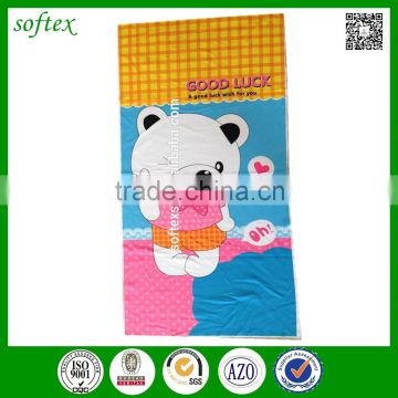 wholesale custom printed cartoon microfiber bath towels for children