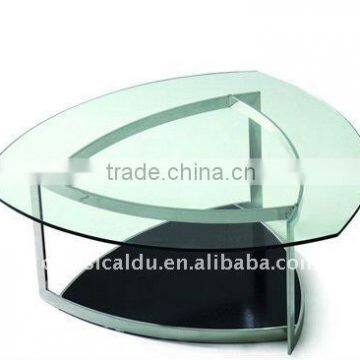 triangle shaped coffee table, triangle glass shaped tables, heart shaped table CT-66