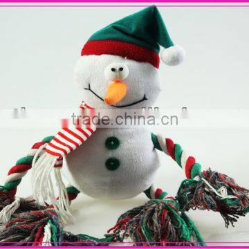 2013 plush christmas snowman christmas pet toy accessories