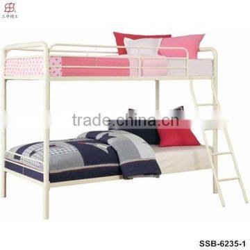 Modern Simple Design Single Size Metal Kids Bunk Bed with Stairs