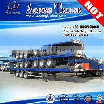 China Manufacturer 60 Ton 40ft tri axles Container Flatbed Truck Trailer for Sale