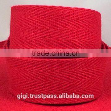 Cotton Twill Herringbone Tape / 100% Cotton Twill Webbing Tape