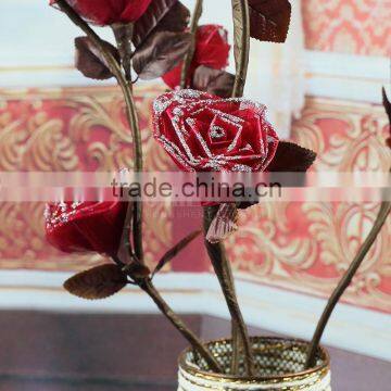 High quality artificial flower rose in many suppermarket showcase