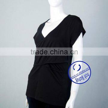 Short Sleeve Breastfeeding Nursing Clothes Nursing Clothes photo-4