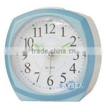 Plastic Oval Shape Table Alarm Clock Bedside Clock, Candy Color Clock photo-4