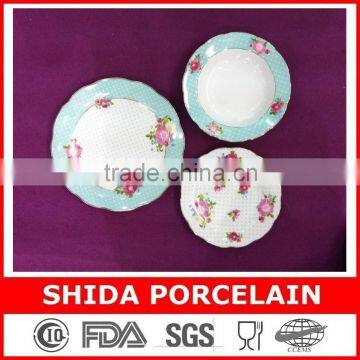 2016 NEW ROYAL ROSE DESIGN FACTORY DIRECT SUPPLY CHEAP PRICE 18PCS ROUND SHAPE DINNER WARE SET