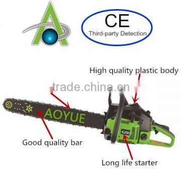 6200,62CC GASOLINE CHAIN SAW WITH CE,CS6200 petrol saw