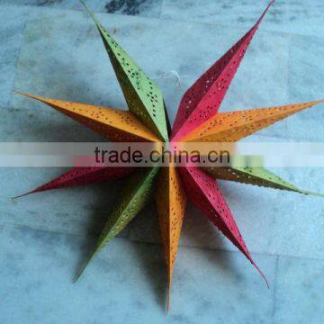 rasta batik paper stars lanterns wholesale from india