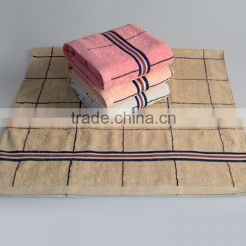 promotion stripe design solid colour 100% cotton bath Towel