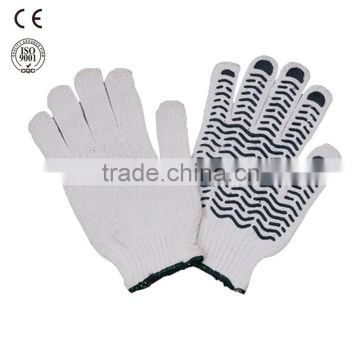 pvc dotted cotton knitted working glove