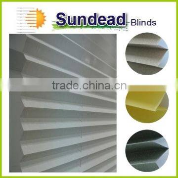 bottom up polyester yarn pleated shades plissee No cord, safety for kids