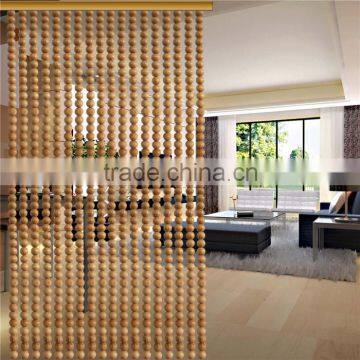 Wooden bead curtain on the wall for room divider                        
                                                Quality Choice