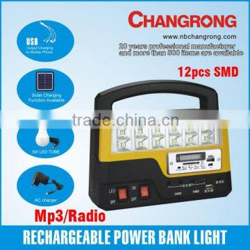 rechargeable solar lantern with radio and usb led lights music mp3