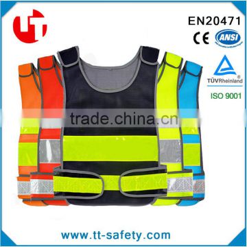 polyester mesh high visibility reflective motorcycle safety security jacket