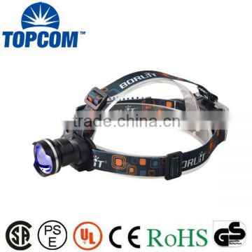 (10085) 395nm High Power AA Battery Zoom LED UV Headlamp for Hunting