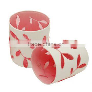 promotion plastic pink material tumbler for bathroom accessories