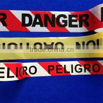 Printed caution PE barrier film tape for road warning use