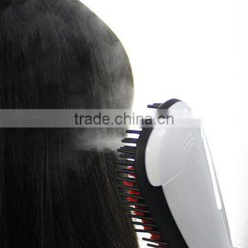 Factory Price Hair Care Hair Straightener Brush, USB Powered Steam Brush with Sprayer