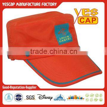 yescap orange militrary caps in custom logo