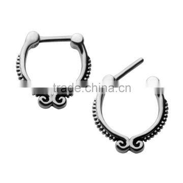 Small Gauge Rhodium Plated Septum Clicker