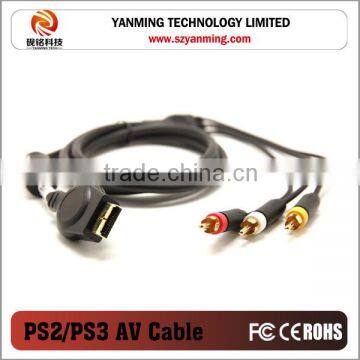 gold plated component 3RCA AV cable for PS1 PS2 PS3