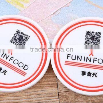small moq customized logo pvc cup coaster, soft pvc coaster for sale